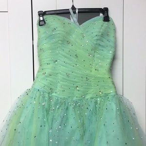 Green/blue sparkly prom dress